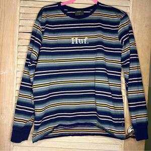 HUF Multicolor Striped Crewneck - Size S